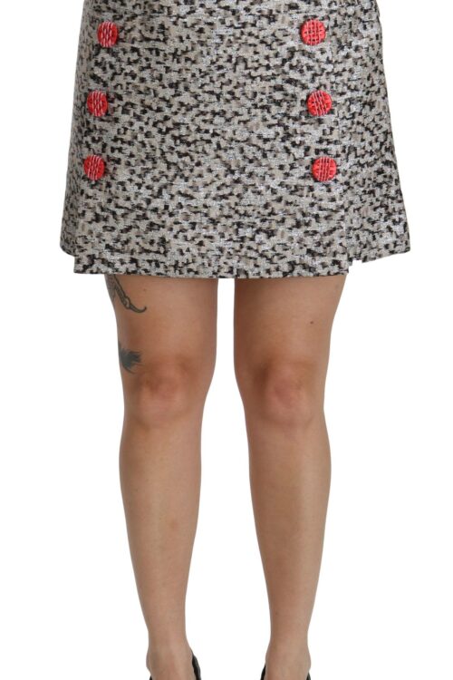 Dolce & Gabbana Exquisite Black Embellished High Waist Skirt
