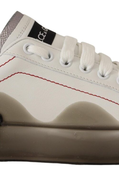 Dolce & Gabbana Elegant White Leather Sneakers