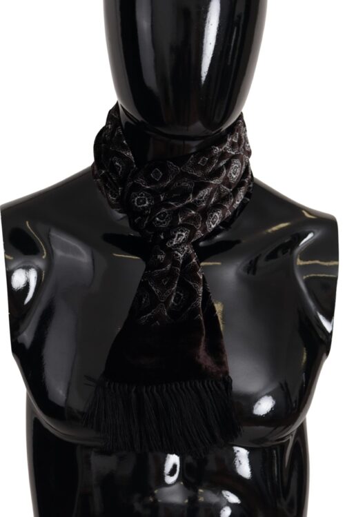 Dolce & Gabbana Luxurious Brown Silk-Blend Men’s Scarf