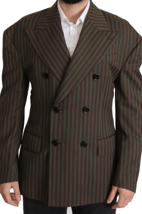 Dolce & Gabbana Multicolor Striped Double Breasted Blazer
