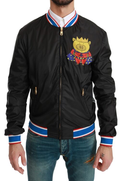 Dolce & Gabbana Elegant Multicolor Motive Bomber Jacket