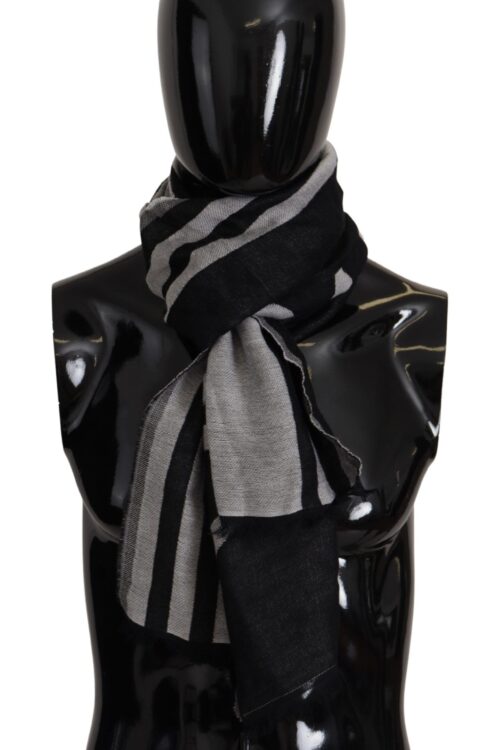Dolce & Gabbana Elegant Monochrome Men’s Scarf Wrap