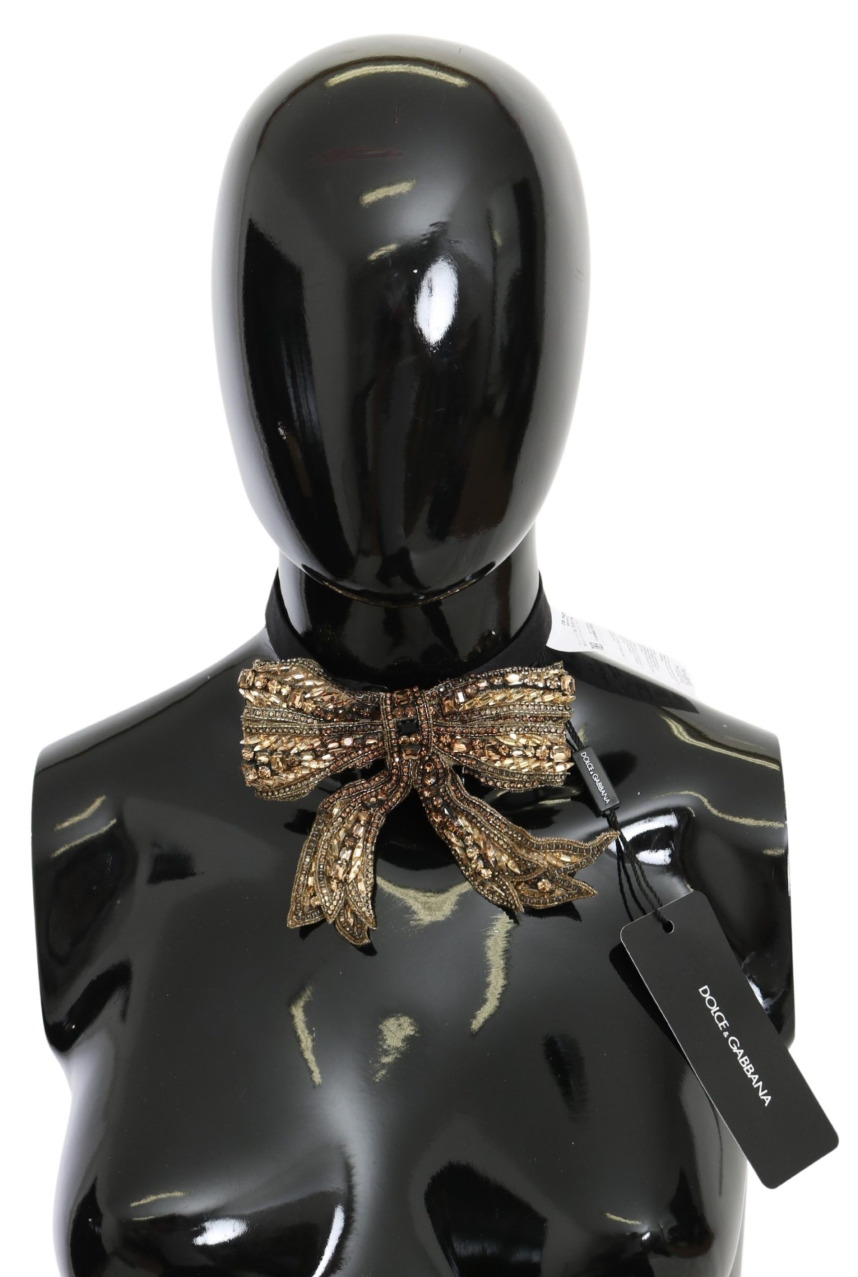 Dolce & Gabbana Elegant Silk Gold Bowtie – Dazzle in Style