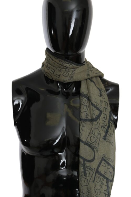 GF Ferre Elegant Patterned Wool-Blend Scarf