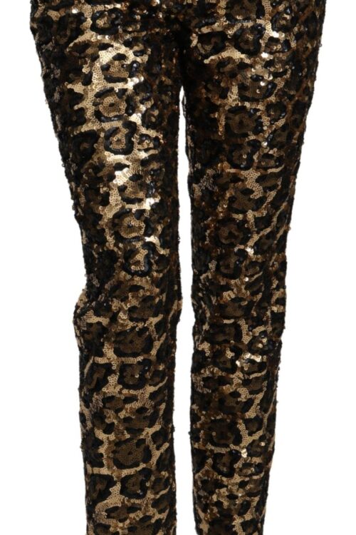 Dolce & Gabbana Elegant High Waist Skinny Sequined Pants