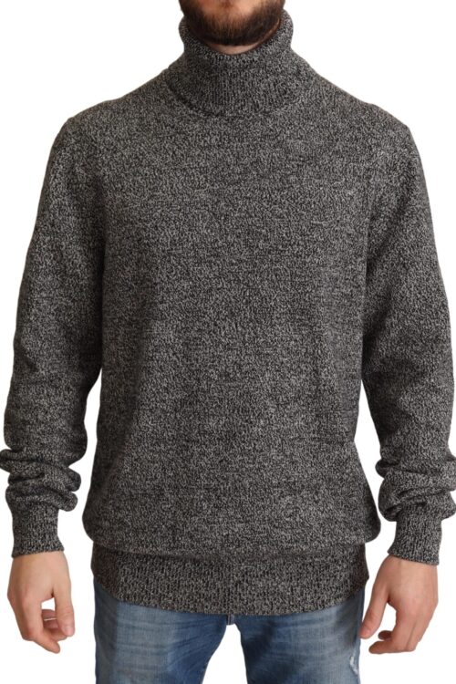 Dolce & Gabbana Elegant Gray Cashmere Turtleneck Sweater