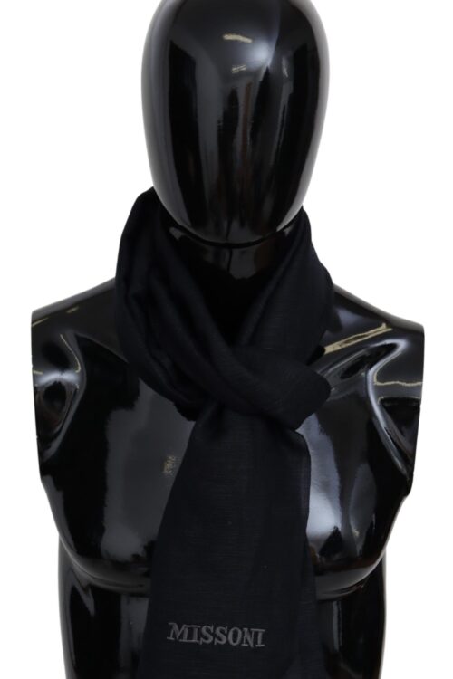 Missoni Elegant Unisex Wool Scarf with Fringes and Logo