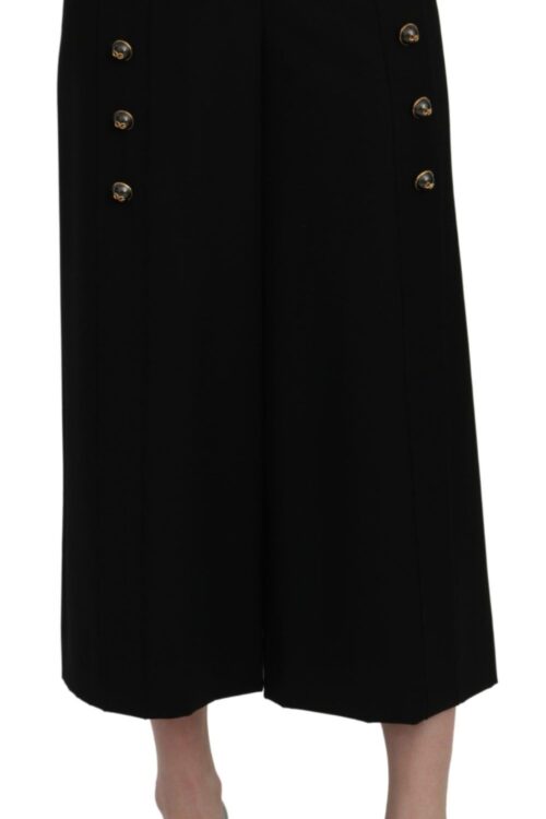 Dolce & Gabbana Elegant High Waist Wide Leg Wool Pants