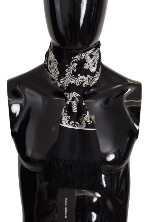 Dolce & Gabbana Regal Crown Silk Men’s Scarf