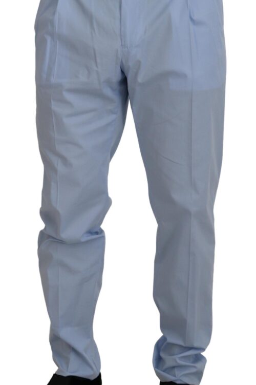Dolce & Gabbana Elegant Slim Fit Chinos In Light Blue