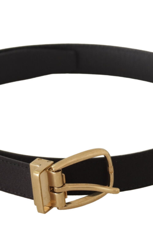 Dolce & Gabbana Elegant Silk Leather Buckle Belt