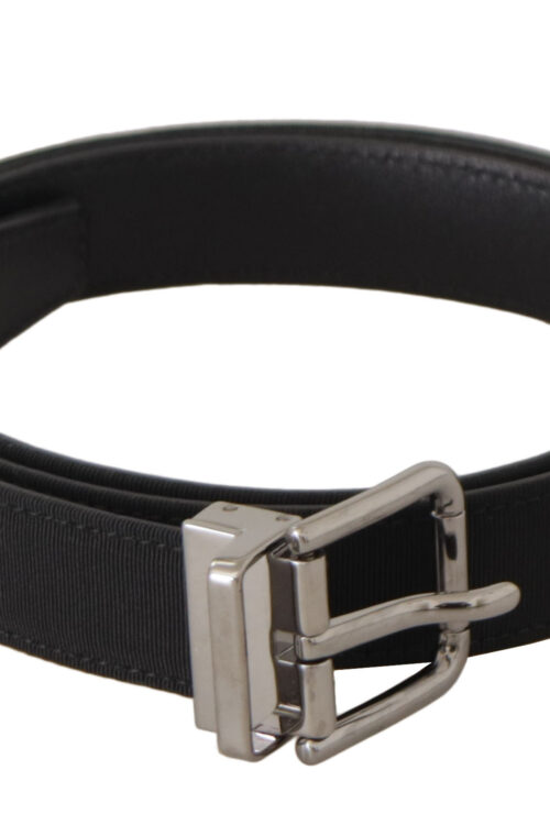 Dolce & Gabbana Elegant Black Leather Belt with Metal Buckle
