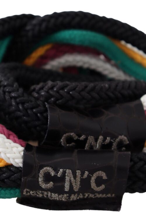 Costume National Chic Multicolor Twisted Rope Belt
