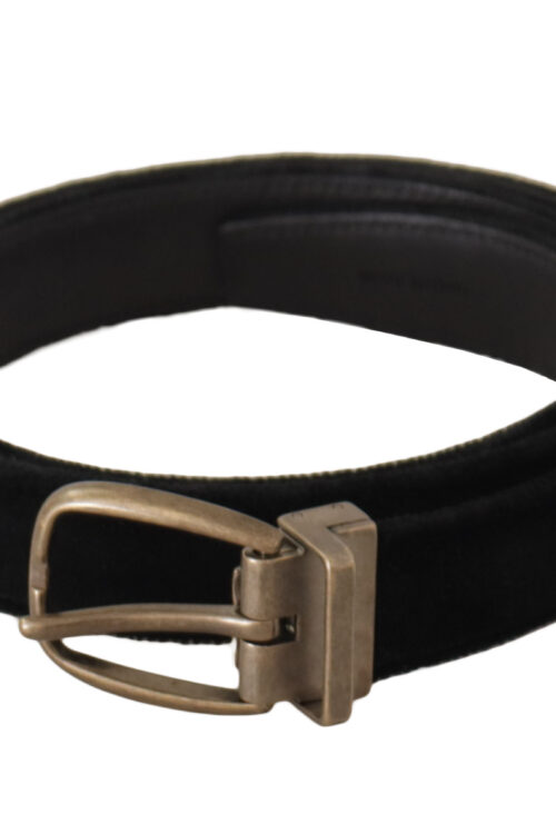Dolce & Gabbana Elegant Black Leather Designer Belt