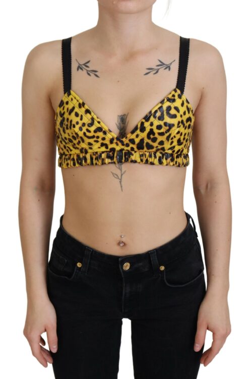 Dolce & Gabbana Chic Leopard Print Sleeveless Corset Top
