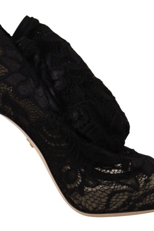 Dolce & Gabbana Elegant Stretch Sock Boots in Black