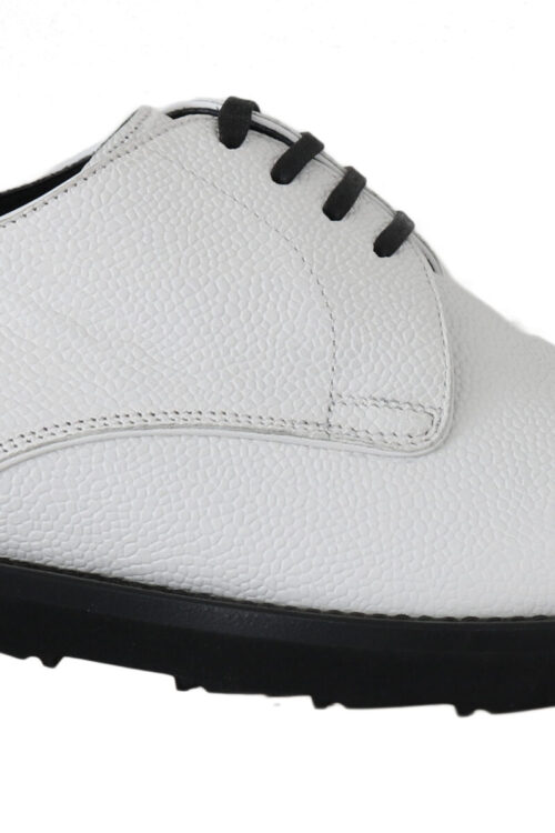 Dolce & Gabbana Elegant White Formal Leather Shoes