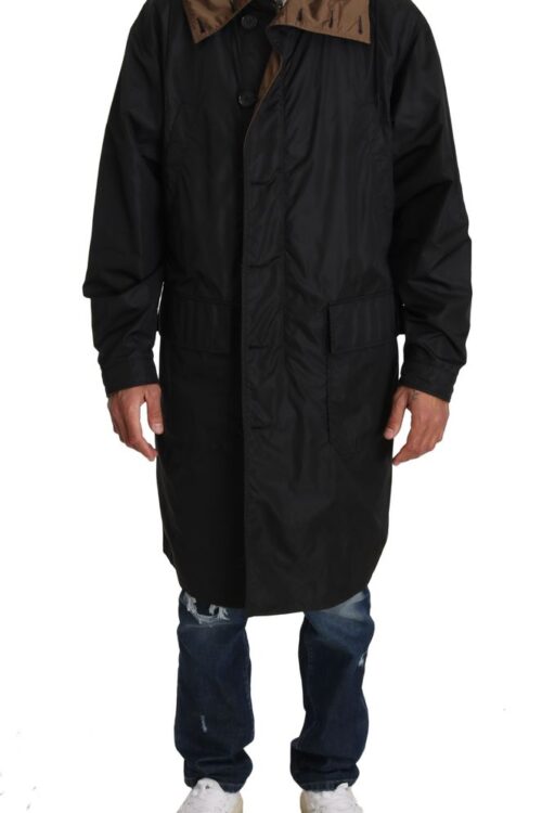 Dolce & Gabbana Elegant Reversible Hooded Raincoat