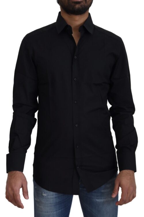 Dolce & Gabbana Chic Black Cotton Dress Shirt