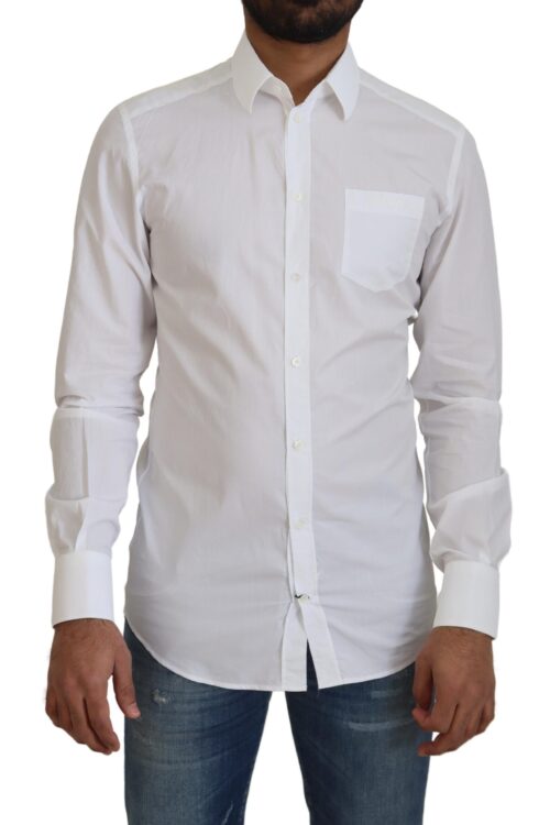 Dolce & Gabbana Elegant White Slim Fit Dress Shirt
