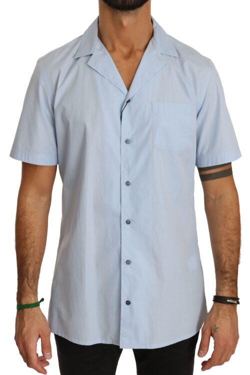 Dolce & Gabbana Elegant Blue Cotton Casual Shirt