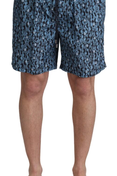Dolce & Gabbana Chic Blue Drawstring Swim Trunks