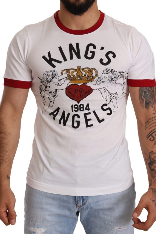 Dolce & Gabbana Exquisite Angelic Motif Cotton T-Shirt