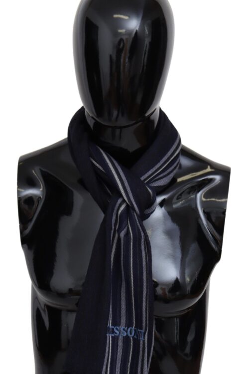 Missoni Chic Multicolor Wool Silk Striped Scarf