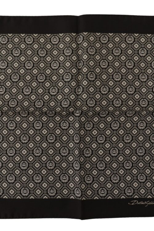 Dolce & Gabbana Elegant Black Silk Men’s Scarf Wrap