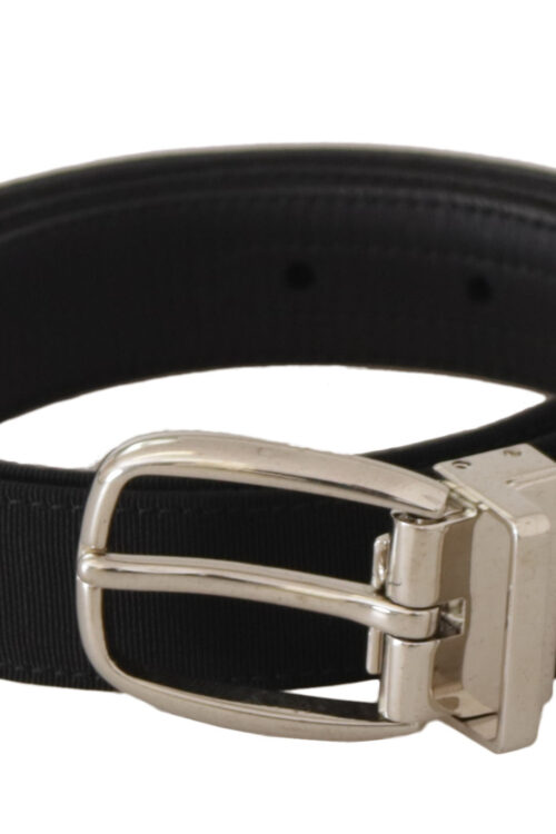 Dolce & Gabbana Elegant Engraved Buckle Leather Belt