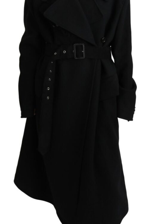 Dolce & Gabbana Elegant Black Wool Trenchcoat