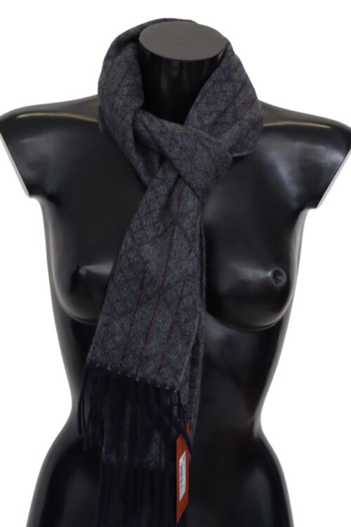 Missoni Elegant Cashmere Patterned Scarf with Logo Embroidery