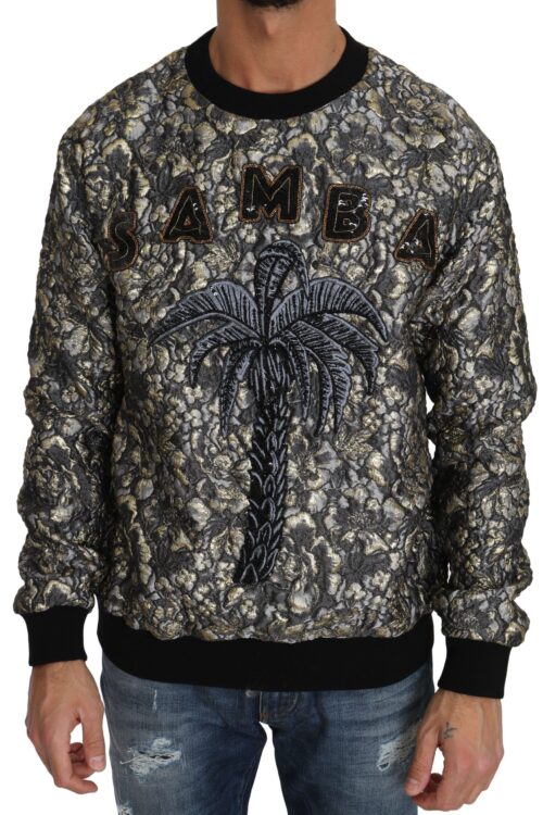 Dolce & Gabbana Samba Jacquard Palm Crewneck Sweater