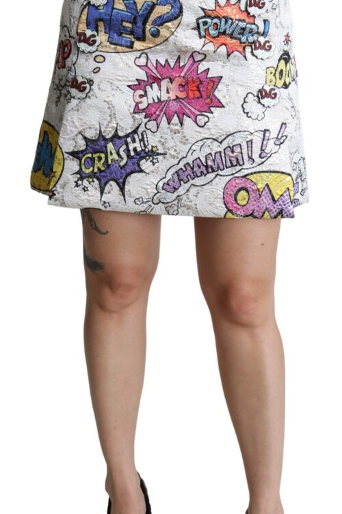 Dolce & Gabbana Chic Cartoon Brocade Mini Skirt