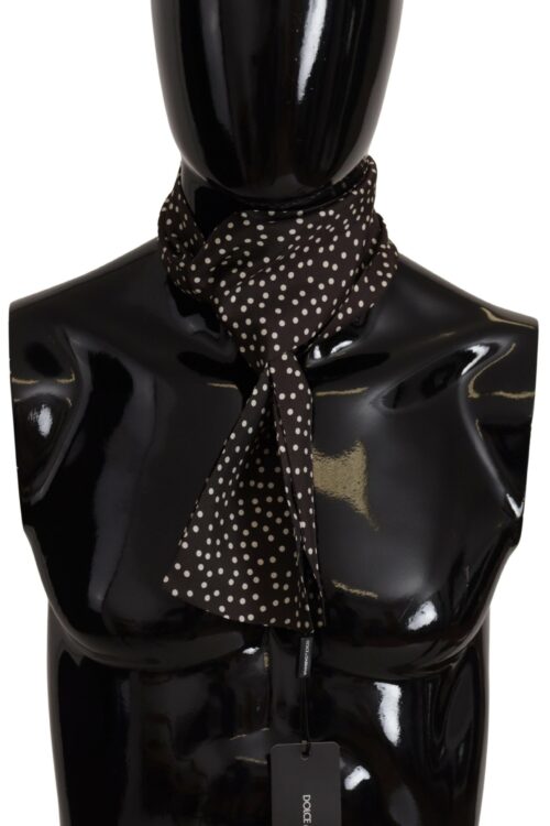 Dolce & Gabbana Elegant Silk Polka Dot Men’s Scarf
