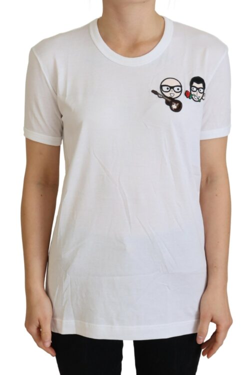 Dolce & Gabbana Elegant White Crewneck Cotton T-Shirt