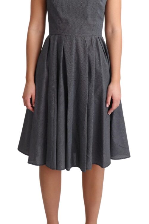 Dolce & Gabbana Elegant Sleeveless Polka Dot A-Line Dress