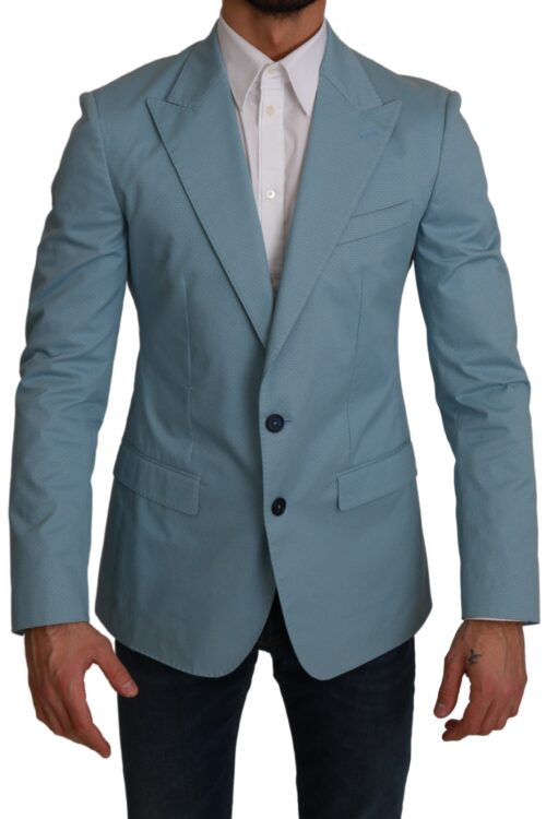 Dolce & Gabbana Elegant Blue Fantasy Pattern Blazer