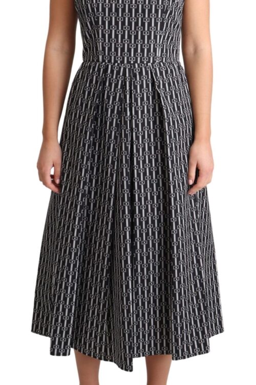 Dolce & Gabbana Elegant Sleeveless Geometric A-line Dress