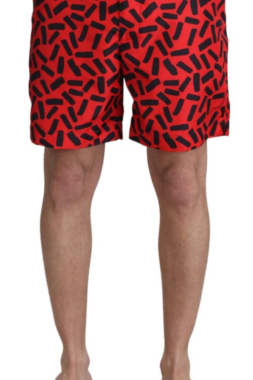 Dolce & Gabbana Chic Red Swim Trunks Boxer Shorts