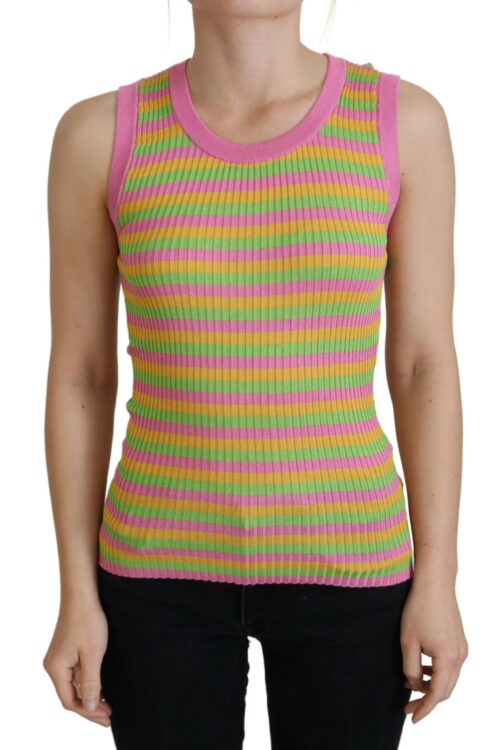 Dolce & Gabbana Elegant Silk Sleeveless Tank Top Vest