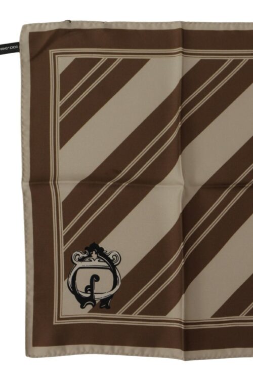 Dolce & Gabbana Elegant Striped Silk Men’s Scarf