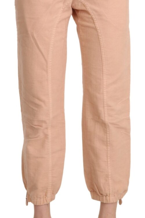Ermanno Scervino Chic Beige Cropped Cotton Pants