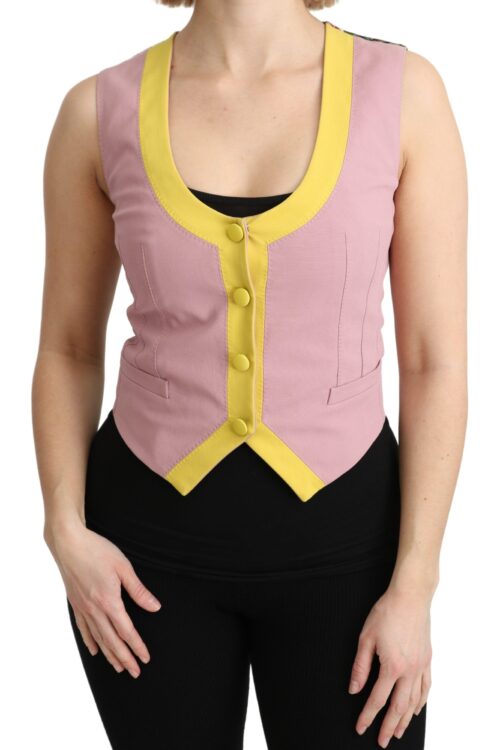 Dolce & Gabbana Chic Sleeveless Vest in Pink Hues