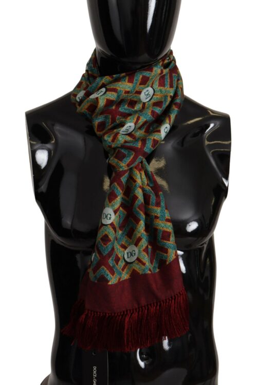 Dolce & Gabbana Elegant Multicolor Silk Men’s Scarf Wrap