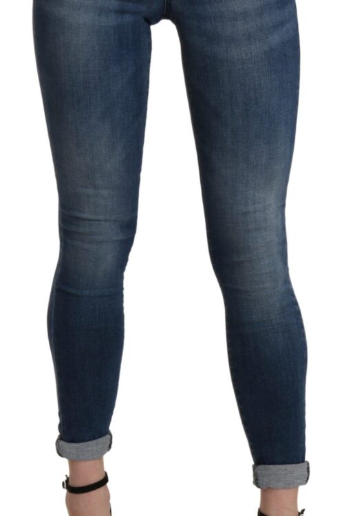 Ermanno Scervino Chic Blue High Waist Cropped Jeans