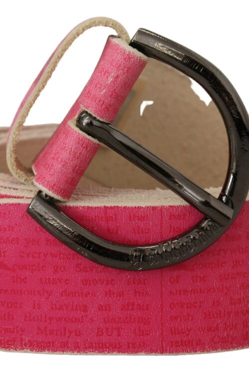 John Galliano Elegant Pink Leather Fashion Belt