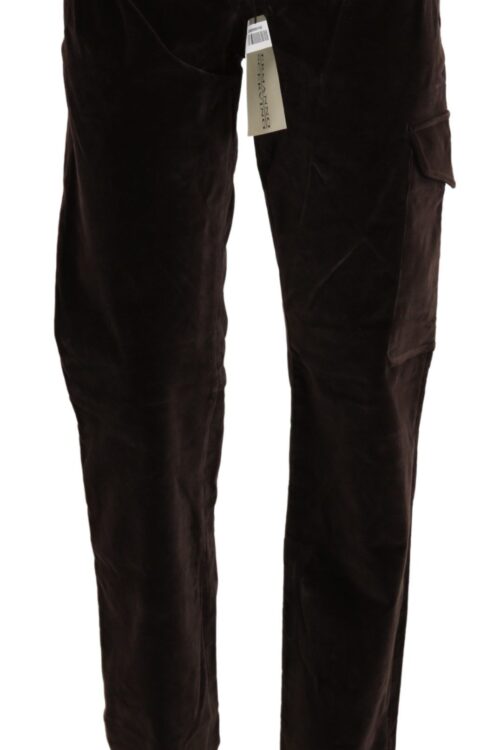 Ermanno Scervino Chic High Waist Cargo Pants in Sophisticated Brown
