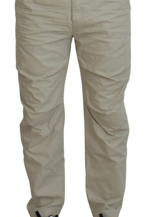 Dsquared² Beige Cotton Straight Fit Men Casual Pants