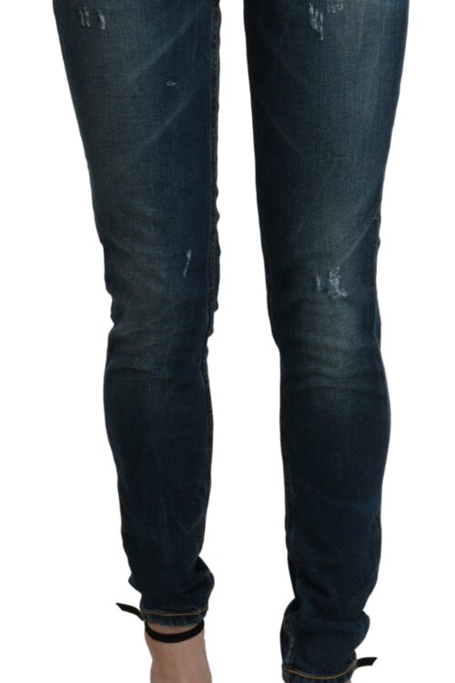 Acht Sleek Low Waist Skinny Denim – Blue Washed